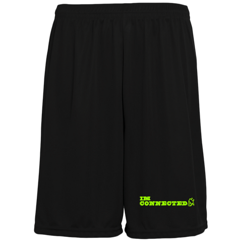 I'm Connected Neon Moisture-Wicking Pocketed 9 inch Inseam Training Shorts