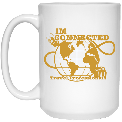I'm Connected 15 oz. Brown Globe Mug